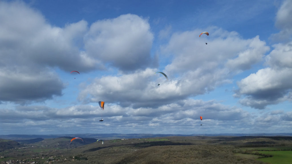 Parapente Lot Martel Souillac Brive formation brevet de pilote